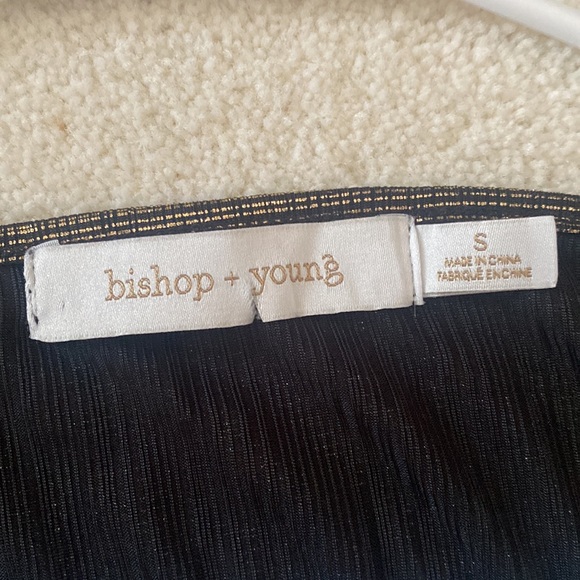 bishop and young polyester gold metallic jumpsuit, size small. - Picture 3 of 4